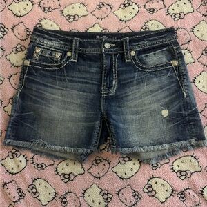 Miss me rhinestone demin shorts